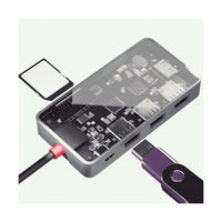 エアリア 透明パネル多機能USBハブ SEEーTHROUGH4 SDーCMULTI02ーB 1個