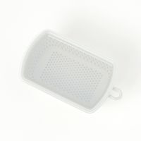 フタ付ちりとりザルボウル角 ホワイト LAKOLE/ラコレ