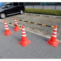 エスコ 1.3ー2.2m 伸縮ガードバー(黄/黒ー4本) EA983FV-190 1組（直送品）