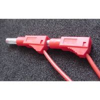 エスコ 4mm セーフティプラグ(スタック接続可能/赤) EA940DP-332A 1セット(13個)（直送品）