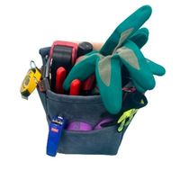 エスコ 185x130x220mm 腰袋(2段/黒染/ヌバック革) EA925CB-12 1個（直送品）