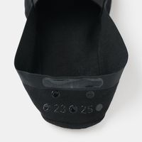 【レディース】無印良品 婦人 つま先に縫い目のない 深履きフットカバー かかと滑り止め付き ２３～２５ｃｍ 黒 良品計画