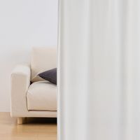 無印良品 花粉をキャッチし熱を通しにくいレースノンプリーツカーテン 幅１００×丈１７６ｃｍ用 オフ白 良品計画