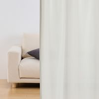 無印良品 熱を通しにくく透けにくいレースノンプリーツカーテン 幅１００×丈１７６ｃｍ用 オフ白 良品計画
