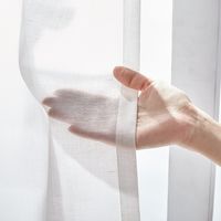 無印良品 ポリエステルスラブボイルノンプリーツカーテン 幅１００×丈１７６ｃｍ用 オフ白 1セット（1枚×2） 良品計画