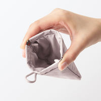 無印良品 リンクルナイロン 片手で開くフラットポーチ ピンク Ｓ 約１２．５×１０．３ｃｍ 良品計画