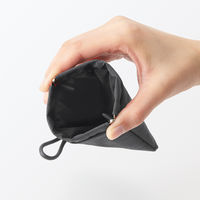 無印良品 リンクルナイロン 片手で開くフラットポーチ ダークグレー Ｓ 約１２．５×１０．３ｃｍ 良品計画