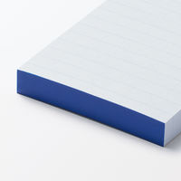 無印良品 カラーメモパッド 横罫 約７８×１４７ｍｍ １６０枚 青 1セット（1冊×2） 良品計画