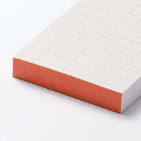 無印良品 カラーメモパッド 方眼 約６４×１１２ｍｍ １６０枚 オレンジ 1セット（1冊×2） 良品計画