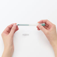 無印良品 さらさら描けるゲルインキボールペン ノック式 ０．３ｍｍ 緑 1セット（1本×10） 良品計画