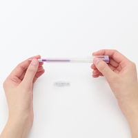 無印良品 さらさら描けるゲルインキボールペン ノック式 ０．３ｍｍ 紫 1セット（1本×3） 良品計画