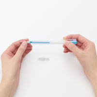 無印良品 さらさら描けるゲルインキボールペン ノック式 ０．３ｍｍ 水色 1セット（1本×10） 良品計画