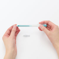 無印良品 さらさら描けるゲルインキボールペン ノック式 ０．３ｍｍ あさぎ 1セット（1本×10） 良品計画