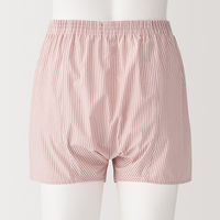 【メンズ】無印良品 紳士 綿ブロード 前開き トランクス 紳士Ｌ 赤ストライプ 良品計画