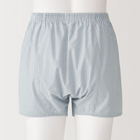 【メンズ】無印良品 紳士 綿ブロード 前開き トランクス 紳士Ｍ ライトブルーストライプ 良品計画