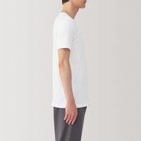 【メンズ】無印良品 紳士 さらっと綿 クルーネック半袖Ｔシャツ 紳士Ｌ 白 良品計画