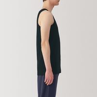 【メンズ】無印良品 紳士 さらっと綿 タンクトップ 紳士Ｌ 黒 良品計画