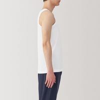 【メンズ】無印良品 紳士 さらっと綿 タンクトップ 紳士Ｍ 白 良品計画