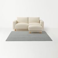 無印良品 洗いざらしの綿キルティングラグ こたつ下敷兼用 １９５×１９５ｃｍ グレー 良品計画
