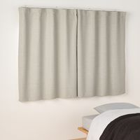 無印良品 防炎 遮光性 二重織りノンプリーツカーテン 幅１００×丈１３５ｃｍ用 ベージュ 1セット（1枚×2） 良品計画