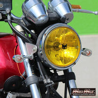 丸形ミニヨーロピアンウインカー シルバー/クリア M10×76mm取付ステー付 MM11-0072-CL-2 1セット(4個)（直送品）