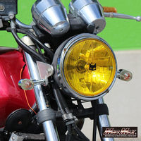 丸形ミニヨーロピアンウインカー シルバー/黄ばみ M10×60mmアルミステー付 MM11-0075-LY-2 1セット(4個)（直送品）