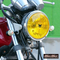 丸ミニヨーロピアンウインカー ブラック/黄ばみ M10×73mmアルミステー付 MM11-0077-LY-2 1セット(4個)（直送品）