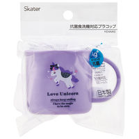 スケーター 抗菌食洗機対応プラコップラブユニコーン ＫＥ4ＡＡＧ 1個 かわいい 子供 キッズ 飲食店 保育園