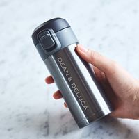 DEAN&DELUCA（ディーン&デルーカ） ワンタッチ栓スリムボトル 水筒 ガンメタル200ml 4903779715822 1個