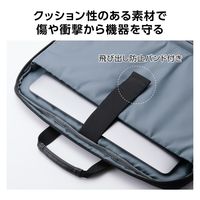パソコンケース 14インチ ハンドル付 PCバッグ 衝撃吸収 軽量 ダブルファスナー ブラック BM-F07XBK エレコム 1個（直送品）