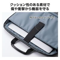 パソコンケース 14インチ ハンドル付 PCバッグ 衝撃吸収 軽量 ダブルファスナー グレー BM-F07XGY エレコム 1個（直送品）