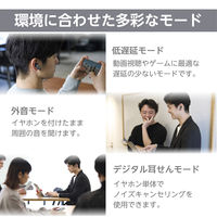 ワイヤレスイヤホン Bluetooth 無線 ノイズキャンセリング LDAC対応 ブラック LBT-TWS18BK エレコム 1個（直送品）