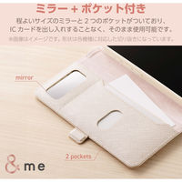 らくらくスマートフォン F-53E ケース レザー 手帳型 ミラー付 ホワイト PM-F244PLFJM2WH エレコム 1個（直送品）