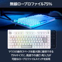 ゲーミングキーボード 有線 / 無線 / Bluetooth リニア 赤軸 ホワイト TK-VK520LLWH エレコム 1個（直送品）