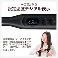 ストレート ヘアアイロン 13mm スリムプレート マイナスイオン ダブルヒーター ブラック TS368A-K テスコム 1個（直送品）