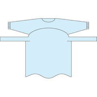 川西工業 ポリエチレン袖付エプロン 4442 使い捨て ディスポ 医療介護 ガウン 1梱(10枚入x20箱)（直送品）