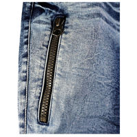 ケイゾック デニムジップアップパンツ ブラック LL GKW-9203 1本（直送品）