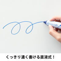 アスクル　ホワイトボードマーカーくっきり　中字丸芯　青　直液カートリッジ式  AS-WBKMM-03　1箱（10本入） オリジナル