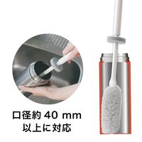 アフロのひと回し ボトル洗いスポンジ 水筒用 水だけでも汚れが落とせる 抗菌加工 グレー 日本製 1個 サンコー