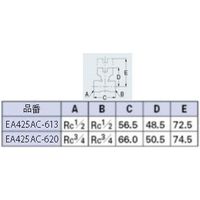 エスコ Rc3/4”xRc3/4” ボールバルブ EA425AC-620 1個（直送品）