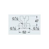 エスコ G1/2” 三方ボールバルブ EA425AD-213 1個（直送品）