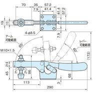 エスコ 350kg トグルクランプ EA639YB-16 1個（直送品）