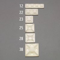 エスコ 28.6X28.6mm結束バンド用ベース(粘着付/100個) EA475EZ-28 1袋(100個)（直送品）