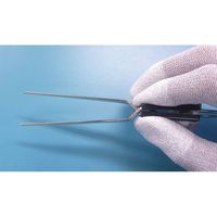 エスコ 162mm 逆作用ピンセット(曲/ステンレス製) EA595EC-12 1本（直送品）