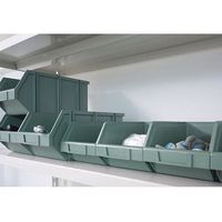 エスコ 310x490x190mm パーツトレー連結(重ね置型/緑) EA661CM-6 1個（直送品）