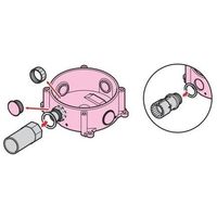 エスコ [防雨型] 防犯カメラ取付ボックス(ノック付/ベージュ) EA947HB-241 1個（直送品）