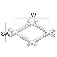 エスコ 450x900x0.8mm/10x 5mm エキスパンドメタル(アルミ製) EA952BJ-4 1枚（直送品）