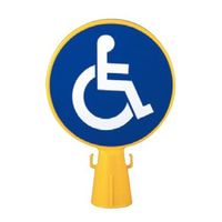 エスコ 300x94x426mm コーン看板(身障者マーク) EA983FT-92 1個（直送品）