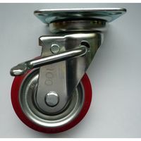 エスコ 100mm キャスター(自在金具・ブレーキ付) EA986PN-82 1個（直送品）