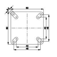 エスコ 35mm キャスター(自在金具) EA986HT-11 1個（直送品）